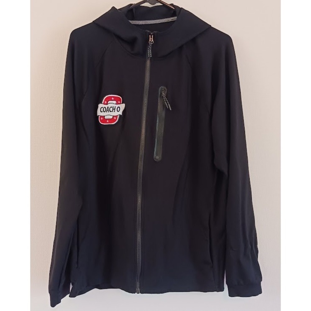 "Coach 0" Coaches Track Jacket Hoodie, Luxe Full Zip hoodie, Rayon/Nylon/Spandex
